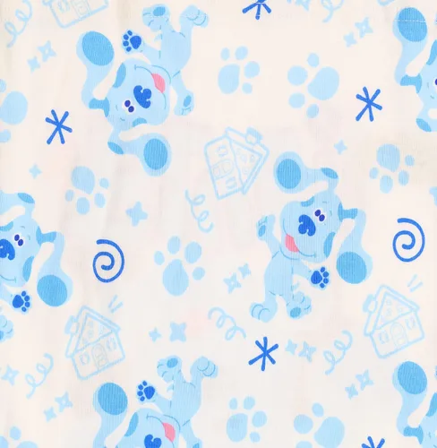 Vista 4 de Blues Clues Pijama de algodón para niños conjunto de ropa de dormir de 2 piezas con pantuflas Cozeez a juego talla 2 a 5 para niños pequeños
