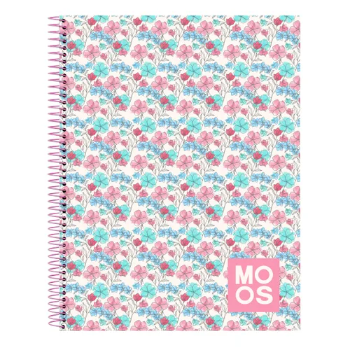 Vista 2 de Libreta Moos Flores Multicolor A4 120 Hojas