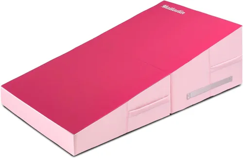 Vista 9 de Matladin Colchoneta de Volteretas de 48"x24"x14" - Colchoneta Plegable de Gimnasia Cuña de Queso para Niños, Niñas Entrenamiento en Casa