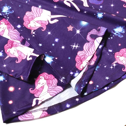 Vista 4 de Perfashion Vestidos a juego para niñas y muñecas sin mangasmanga larga, acampanados, faldas de fiesta de unicornio