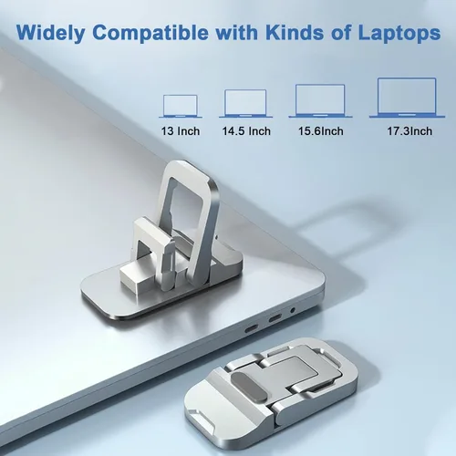Vista 5 de Mini soporte portátil para teclado de computadora de escritorio, elevador de teclado de aleación de zinc con 2 ángulos ajustables, elevador