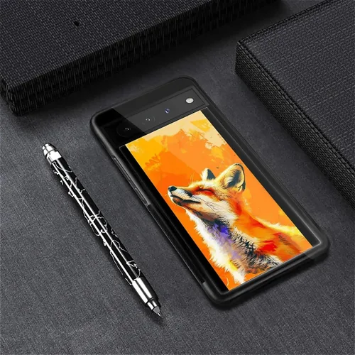 Vista 669 de Compatible con Google Pixel 4A 5G Mobile Case Creative Acrylic Panel trasero Silicona Protección Grip especialmente diseñado para Google Pixel 4A 5G