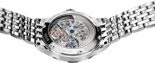 Vista 3 de AGELOCER Reloj de lujo mecánico de esqueleto de acero inoxidable para hombre