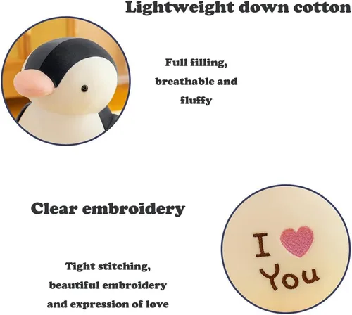 Vista 3 de Peluche de pingüino de 9.8 pulgadas, lindo pingüino de peluche para niños
