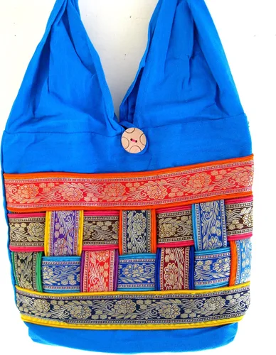 Vista 6 de Hippy Boho hombro Sling Crossbody bolsa Bolso de algodón, Om Symbol Bolsa de hombroOma