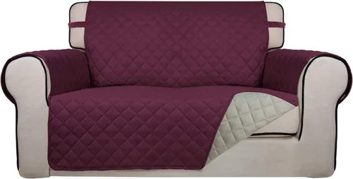 Vista 42 de PureFit - Funda de sofá acolchada reversible, protector de muebles impermeable, funda de sofá lavable con espuma antideslizante y correas elásticas