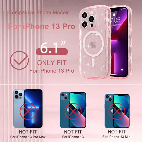 Vista 227 de Pepmune Funda magnética para iPhone 17 Pro Max, color rosa