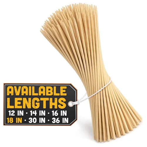 Vista 11 de 100 pinchos de madera de 12 pulgadas, palitos de bambú para aperitivos