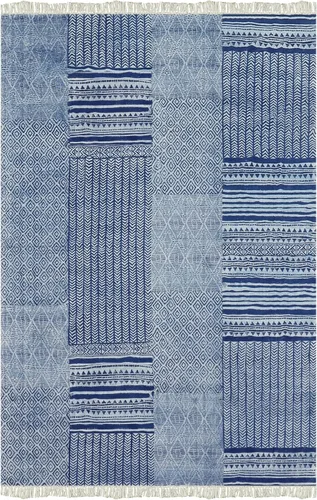 Vista 27 de Kilim Dhurrie - Alfombra de algodón de 2 x 3 pulgadas, diseño geométrico de 0.19 pulgadas, fácil de lavar a mano, lavable a mano, alfombra
