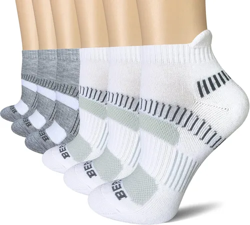 Vista 10 de BERING Calcetines tobilleros acolchados para correr atléticos para mujer (6 pares)