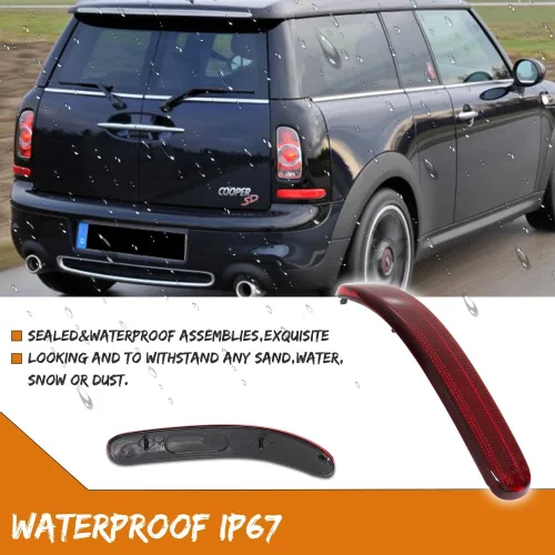 Vista 5 de ADIIL Reflector de parachoques trasero Carcasas de luz de freno de cola Lámparas de señal de giro Kit de accesorios para Mini Cooper Clubman R55