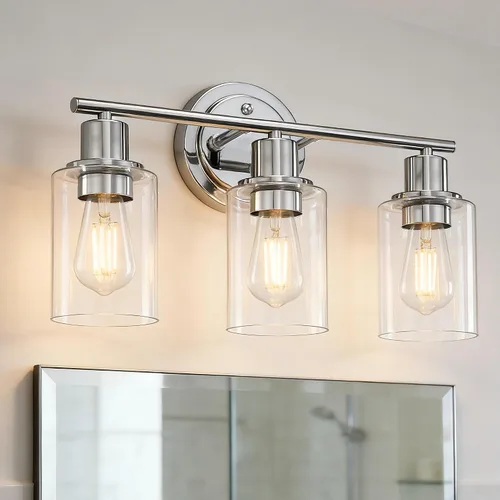 Vista 22 de 2 Light Bathroom Vanity Light Over Mirror - Black and Gold Farmhouse Wall Light for Bathroom Vanity Powder Room, Rustic Gooseneck Barn Style 2 Bulb
