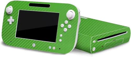 Vista 16 de 3D Carbon Fiber Black - Air Release Vinyl Decal Faceplate Mod Skin Kit by System Skins - Compatible with Nintendo Wii U Console