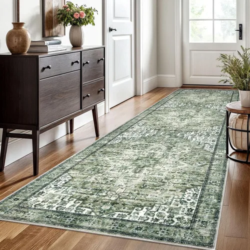 Vista 63 de SIILOOM Alfombra lavable de 2 x 3 pies, alfombra suave color taupe ceniza para entrada, tapete antideslizante para puerta de interior, tapete