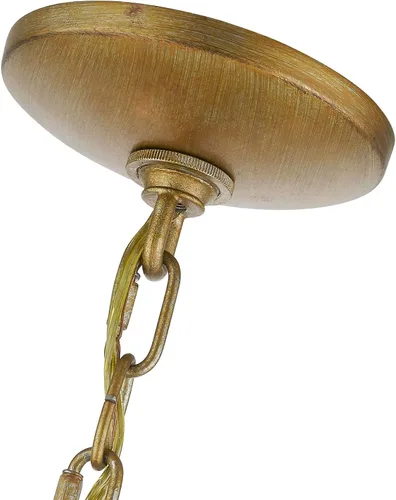 Vista 8 de Livex Lighting 6516-48 Pennington Lámpara de araña de 6 luces, hoja de oro antiguo
