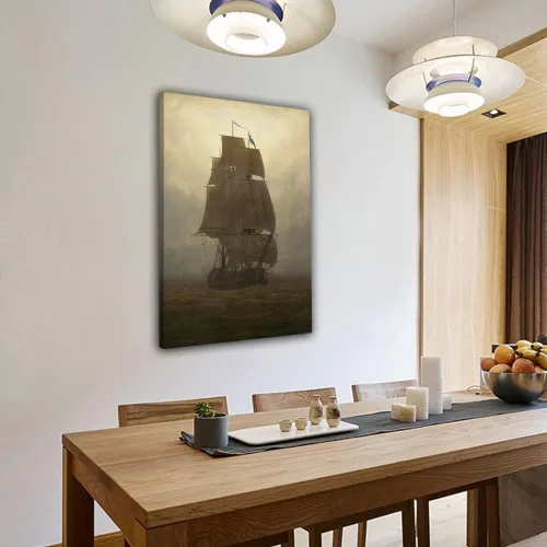 Vista 4 de QUNYAAE Póster de arte en lienzo con diseño de barco pirata, diseño de barco pirata, arte de pared y decoración moderna de dormitorio familiar