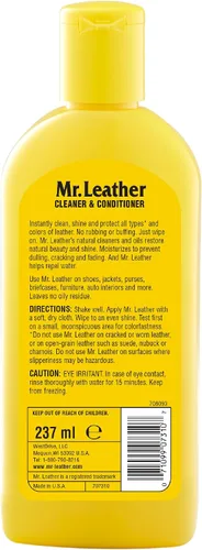 Vista 2 de Acondicionador líquido para cuero de un paso Mr. Leather 707310, 8 oz., Liquid
