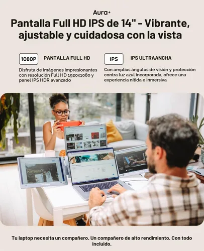 Vista 9 de Triple Boost Pro 14" Portable Monitor Extender