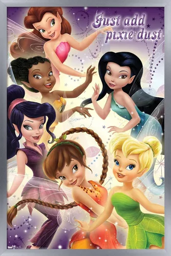 Vista 10 de Trends International Disney Tinker Bell - Póster de pared de hadas, 14.725 x 22.375 pulgadas, versión enmarcada de madera de granero Versión