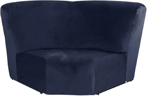 Vista 17 de MINGPINHUIUS Funda elástica de terciopelo para sofá reclinable en la esquina, funda curvada para sofá modular, funda elástica suave para sofá Marrón