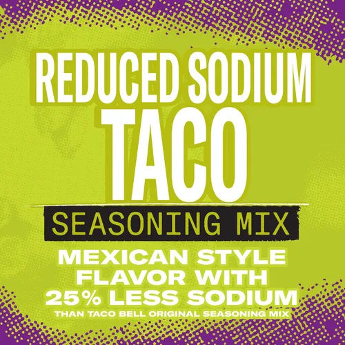Vista 4 de Taco Bell, Mezcla de condimentos para tacos reducidos en sodio, 1 onza