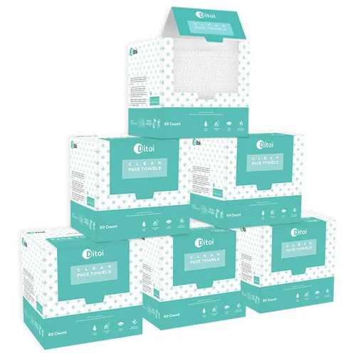 Vista 12 de Toallas faciales, toallas faciales desechables de 10 x 12 pulgadas, toallas faciales XL, toallitas secas ultra suaves para eliminar el maquillaje