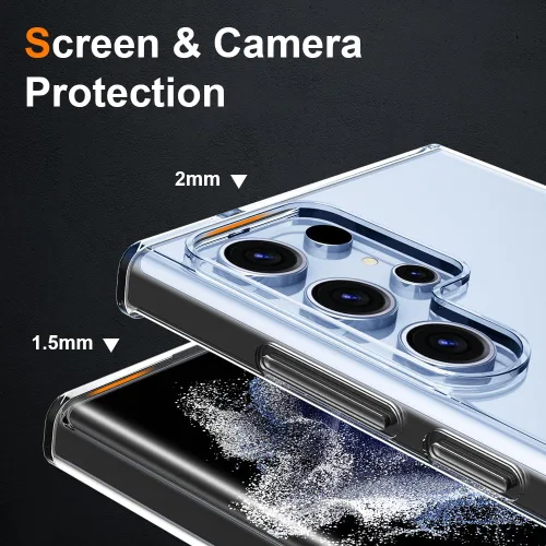 Vista 4 de Funda de silicona transparente para Samsung Galaxy S22 Ultra. Delgada