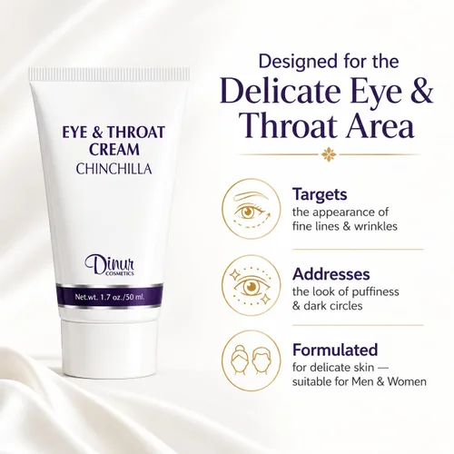 Vista 2 de Dinur Cosmetics Chinchilla Crema para Ojos y Garganta Reduce las Líneas Finas, Arrugas Ojos Hinchados y Bajo los Ojos Ojeras Penetra Piel Delicada