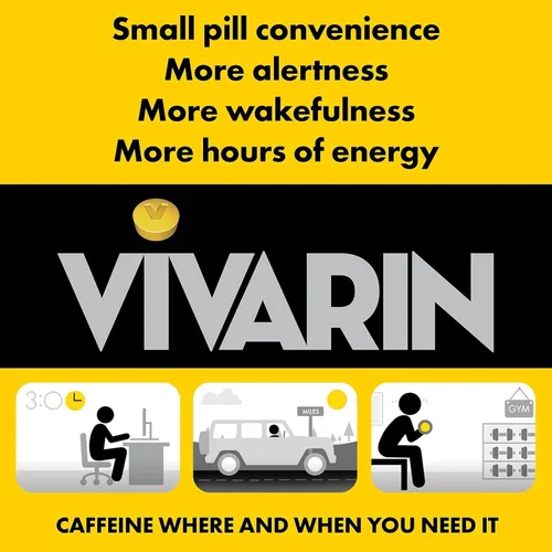 Vista 4 de Vivarin Ayuda para el estado de alerta con cafeína, tabletas de 40 ea (paquete de 6)