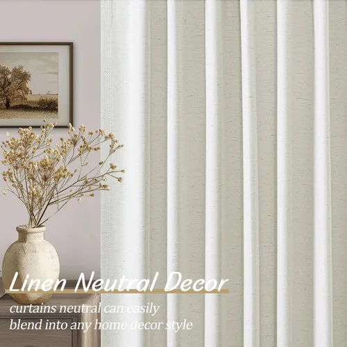 Vista 6 de UHITECH Cortinas opacas de 35 pulgadas de largo para sala de estar, 2 paneles, cortina opaca corta para cocina para ventanas pequeñas, cortinas