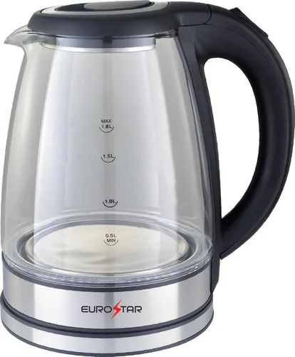 Vista 2 de EUROSTAR EKG1808BK 1.8L Tetera eléctrica de cristal, color negro