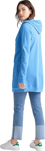 Vista 4 de ellos Sudadera con capucha larga con cremallera frontal para mujer, Multi