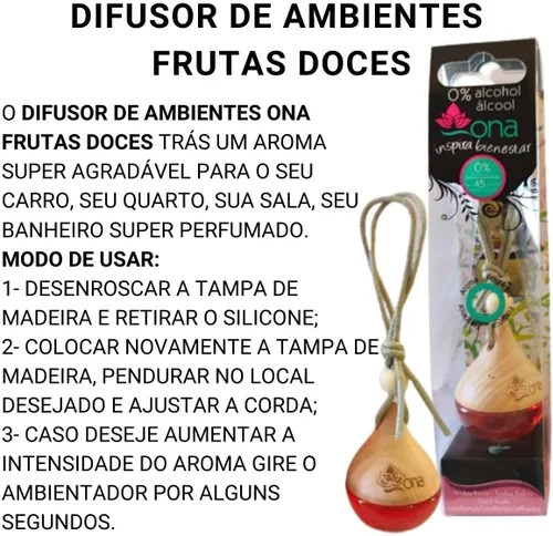 Vista 2 de Ona ambientador para auto con fragancia de larga duración, 0% alcohol. europeo
