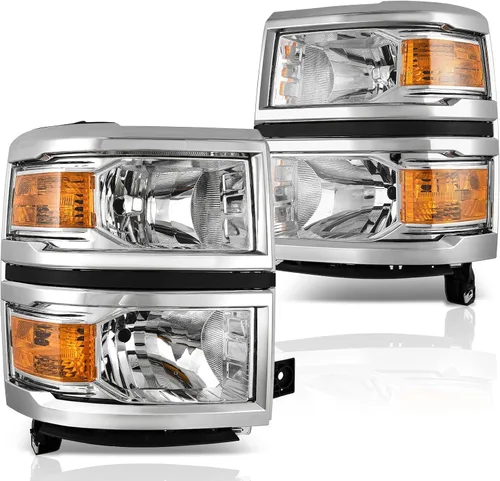Vista 43 de DWVO Faros delanteros compatibles con Chevy Silverado 1500 1500 HD/2003-2004 Silverado 2500/2003-2006 Silverado 2500HD 3500/2003-2006 Avalanche 1500