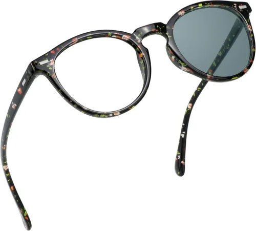 Vista 17 de YEIN - Lentes de lectura bifocales, lentes de sol grises fotocromáticos, para mujeres/hombres (azul marino, aumento de 0.00/+1.00)