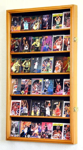 Vista 6 de 36 Sport Cards Collectible Card Display Case Cabinet Holder Wall Rack 98% UV, Lockable