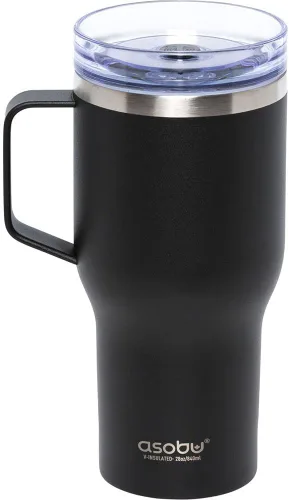 Vista 9 de asobu Taza de viaje 360 – Taza de acero inoxidable aislada al vacío de 28 onzas con tapa y asa a prueba de derrames de 360° – Mantiene las bebidas