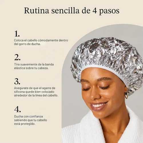 Vista 7 de Kitsch Gorro Térmico de Papel de Aluminio para Acondicionamiento Profundo - Gorro Reutilizable para Cabello para Coloración, Permanente