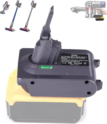 Vista 9 de TPDL Adaptador de batería Dyson V7, para batería Dewalt de 20 V, convertidor a Dyson 21.6V V7 convertidor de vacío de mano Absolute, Motorhead Pro