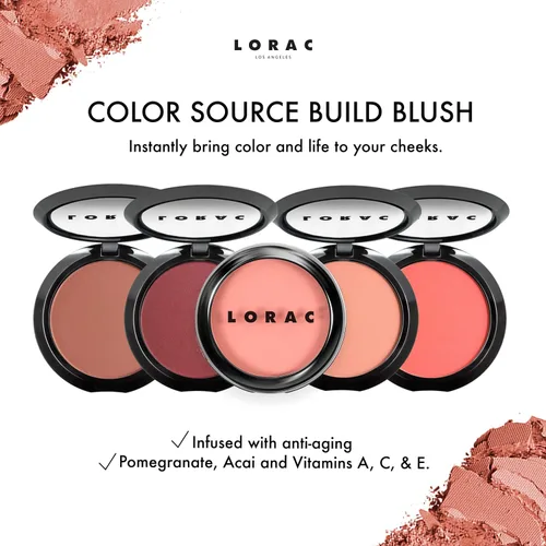 Vista 2 de LORAC Color Source - Rubor construible, maquillaje antienvejecimiento croma/rosado