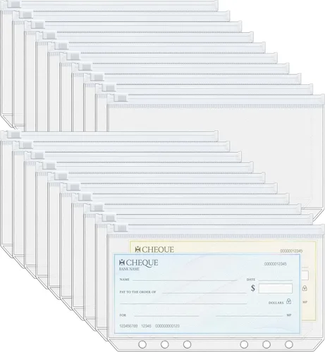 Vista 8 de Antner 20 piezas de bolsillos para carpeta A5 con 6 agujeros, insertos para planificador de presupuesto, sobres para rellenar con efectivo