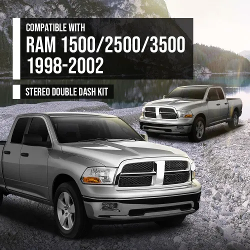 Vista 2 de G-PLUS Panel de extensión de consola central izquierdo y derecho compatible con DODGE RAM 1500/2010-2012 DODGE RAM 2500 3500 2009-2012