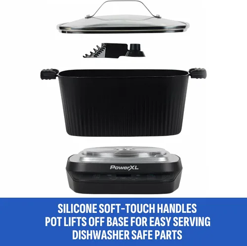 Vista 5 de STIRMAX Olla Múltiple Digital de 7.5 Cuartos con Paleta Automática para Remover y Triturar, 9 en 1 Preajustes Programables para Saltear, Sellar