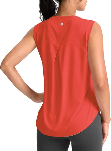Vista 29 de SANTINY Camiseta sin mangas de entrenamiento para mujer, camiseta atlética Negro