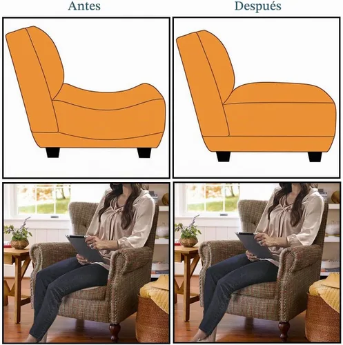 Vista 5 de Soporte de sofá hundido debajo del cojín, protector de asiento plegable para sofá (21 x 16 pulgadas)