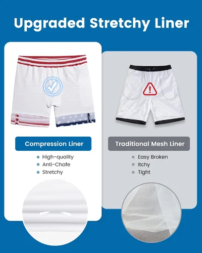 Vista 4 de maamgic Traje de Baño para Hombre 2 en 1, Pantalones Cortos de Natación de 17.8 cm para Hombre, Trajes de Baño, Pantalones Cortos de Tabla