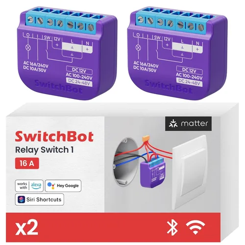 Vista 10 de SwitchBot Interruptor de relé inteligente (interruptor de relé 1PM US)