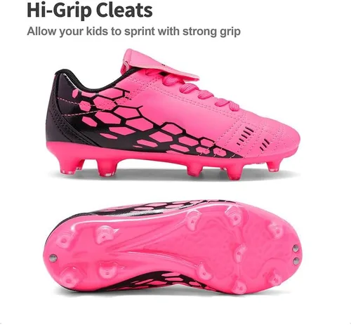 Vista 2 de DREAM PAIRS Zapatos de fútbol para niños y niñas al aire libre para niños pequeños y grandes