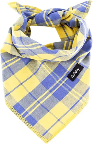 Vista 7 de Pañuelo de primavera para perro, pequeño, color vibrante Accesorios ajustables del pañuelo del babero de la impresión de la tela escocesa verde
