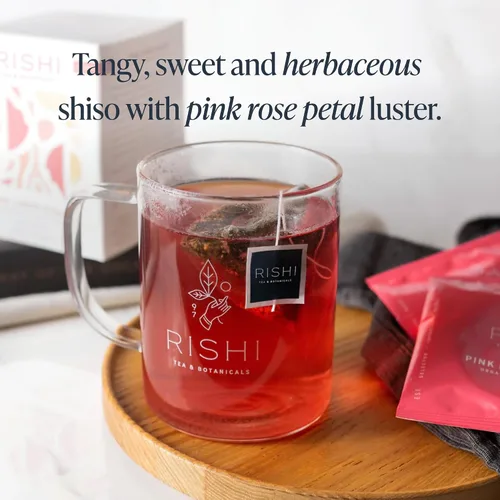 Vista 4 de Rishi Tea Bolsas de té de hierbas orgánicas de jengibre y limón rosa, sin cafeína, 15 unidades Picante y naturalmente dulce, disfruta caliente